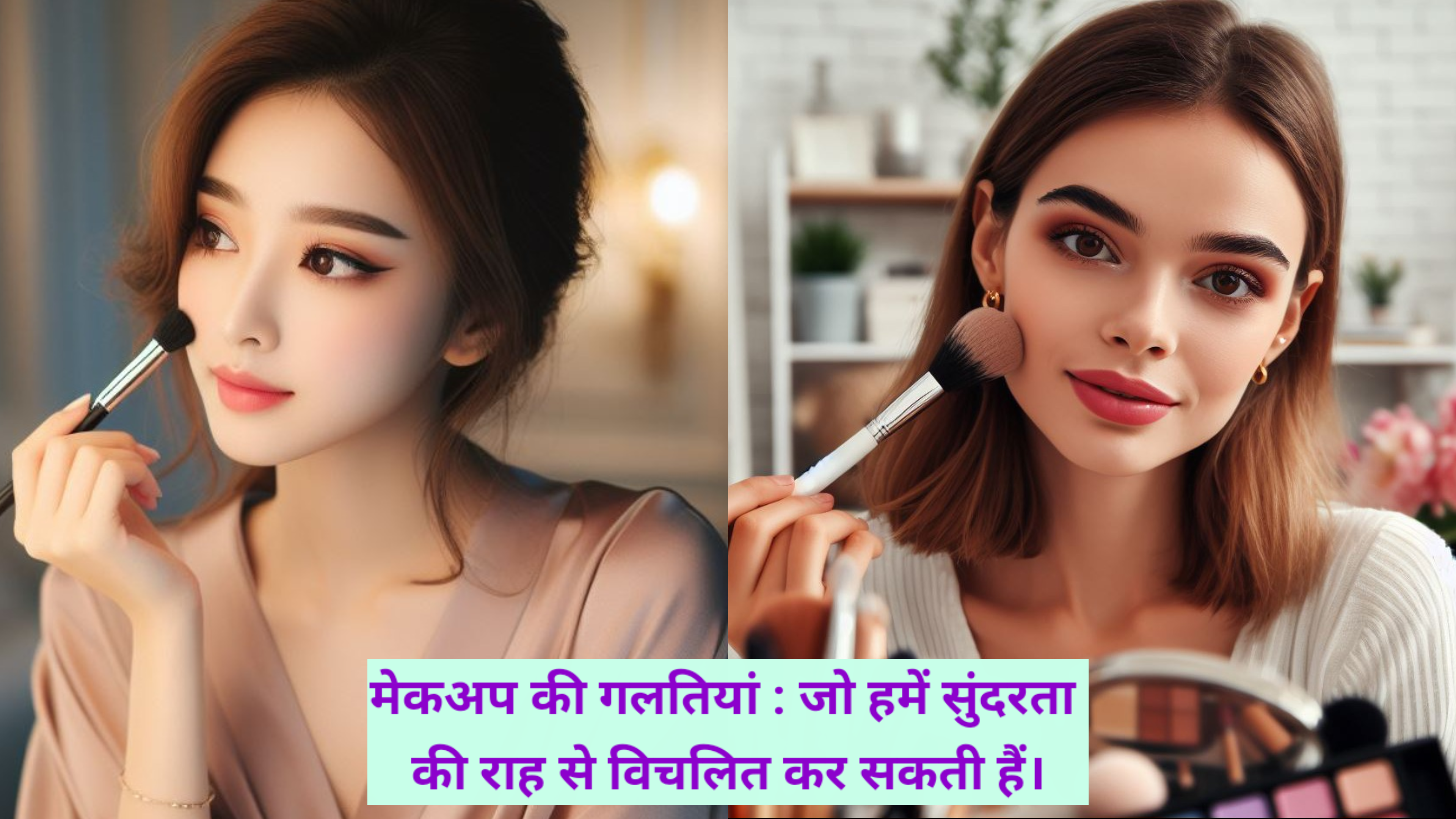 Mistakes while doing makeup : मेकअप की गलतियां : जो हमें सुंदरता की राह से विचलित कर सकती हैं।